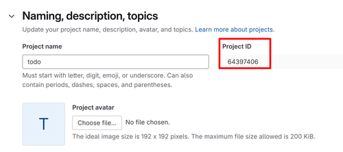 GitLab Project ID