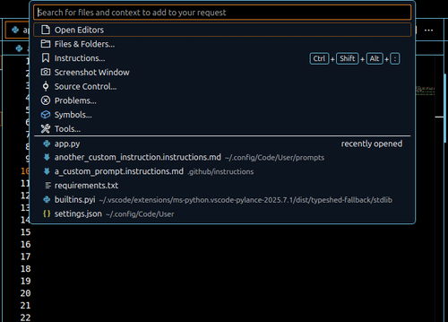 Add context options