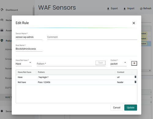 Enable WAF Rule