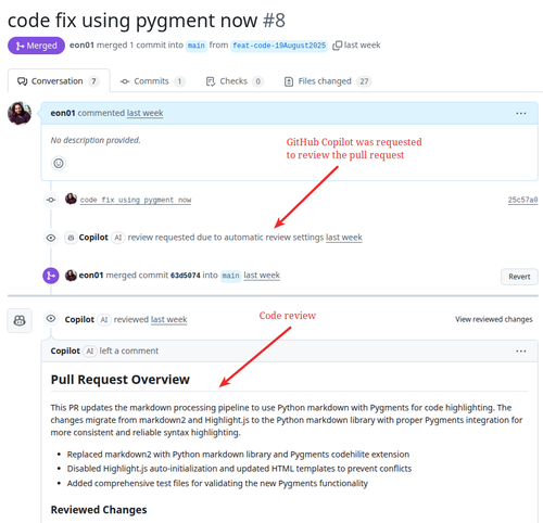 GitHub Copilot Pull Request Review