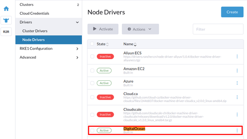 Enable DigitalOcean driver