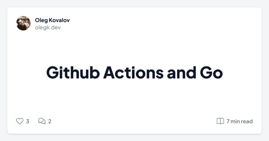 Github Actions and Go