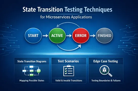 State Transition Testing Techniques for Microservices Applications