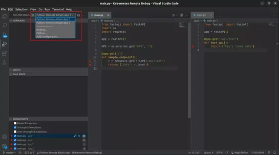 Remote Interactive Debugging of Python Applications Running in Kubernetes