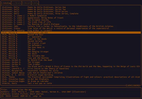 burgr - Books in your Terminal