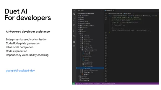 Google Cloud Duet AI for developers