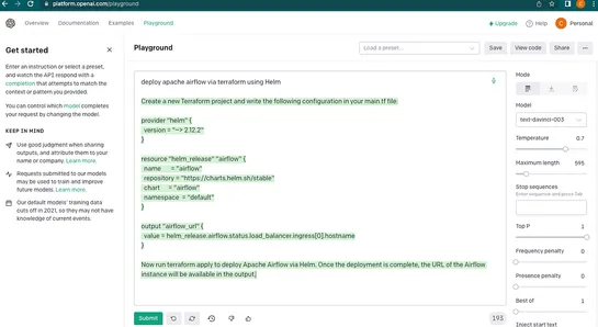 Using ChatGPT for DevOps