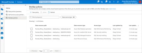 Microsoft Purview DevOps policies for Azure SQL Database is now generally available