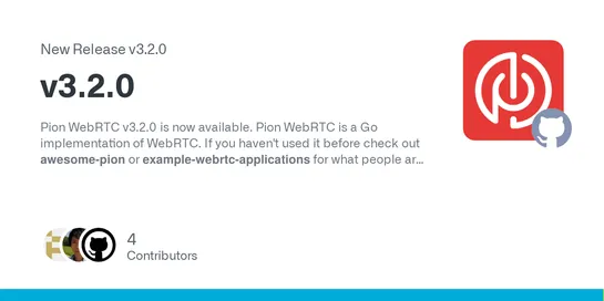 Pion WebRTC v3.2.0 is now available