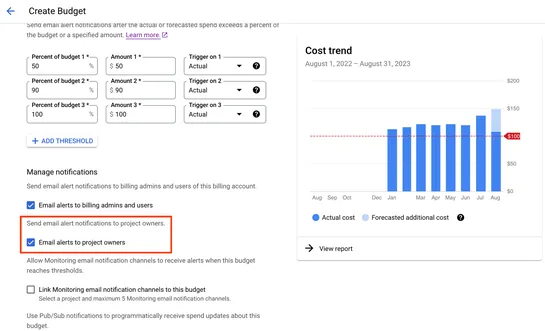 Project owners can now track Google Cloud project spend