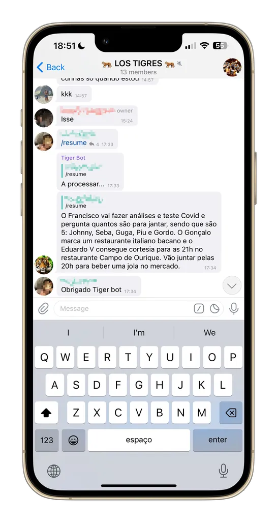 Supercharging my Telegram group with the help of ChatGPT