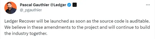 Ledger key recovery service paused amid backlash, will open-source code