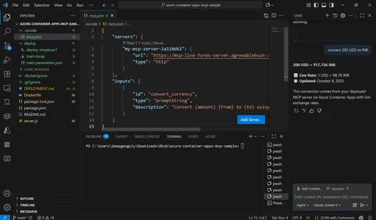 Hosting Remote MCP Server on Azure Container Apps (ACA) using Streamable HTTP transport mechanism