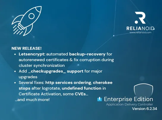 RELIANOID Enterprise Edition 6.2.34