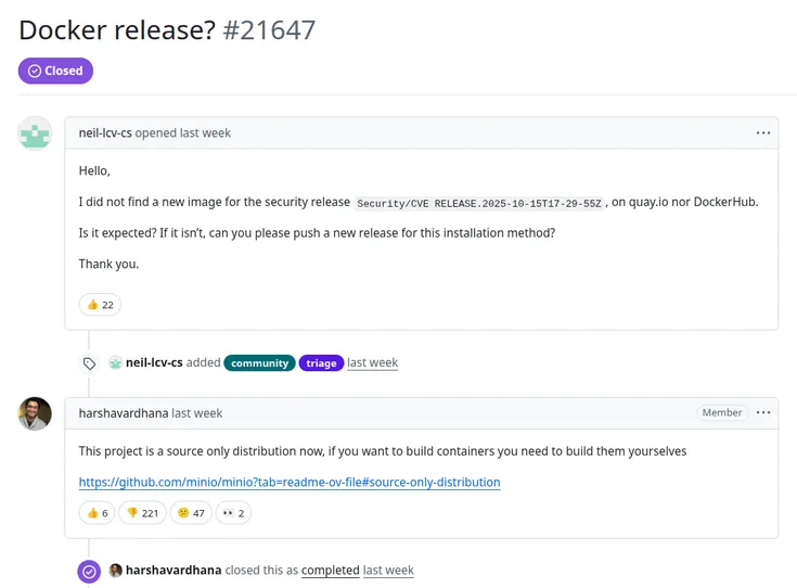 MinIO GitHub Issue