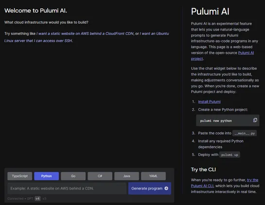 Pulumi AI — Leveraging LLMs for IaC with GCP