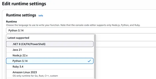 AWS Lambda Gets Python 3.14: Faster, Smarter, and More Serverless-Friendly