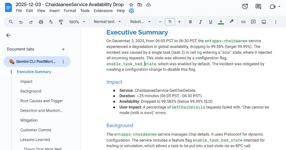 From Paging to Postmortem: Google Cloud SREs on Using Gemini CLI for Outage Response