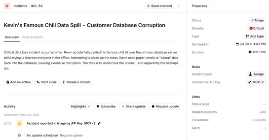 We built an MCP server so Claude can access your incidents