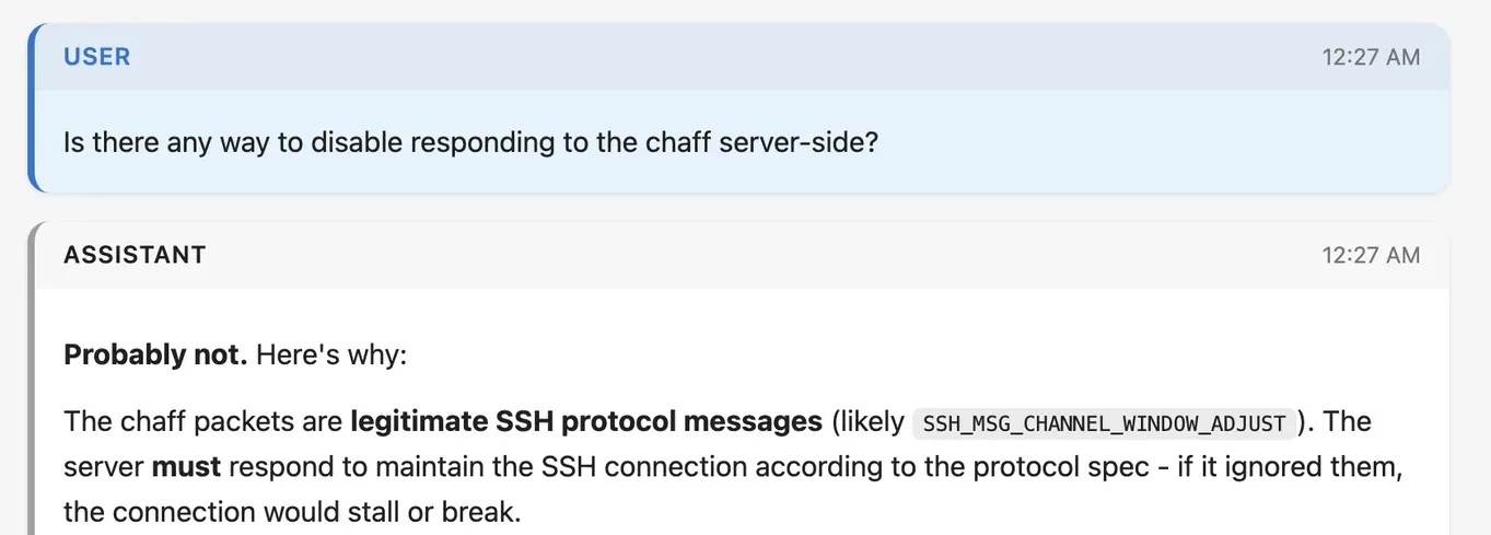 Why does SSH send 100 packets per keystroke? ·